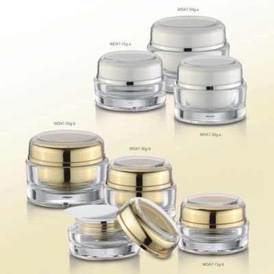Harga bagus Botol kosmetik plastik Acrylic Cosmetic Jar Untuk produk kecantikan kristal on line