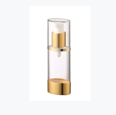 Harga bagus Bentuk Oval 30ml PP Airless Botol Kosmetik Airless Pompa Botol Untuk Krim 115mm Tinggi on line