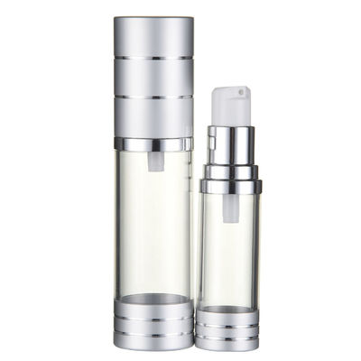 Harga bagus Botol Plastik Airless Silinder 15ml 20ml 30ml 40ml 50ml Sablon AS on line