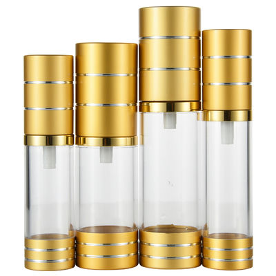 Harga bagus Botol Kosmetik Airless Bulat Diameter 25/32mm 15ml 20ml 30ml 40ml 50ml on line